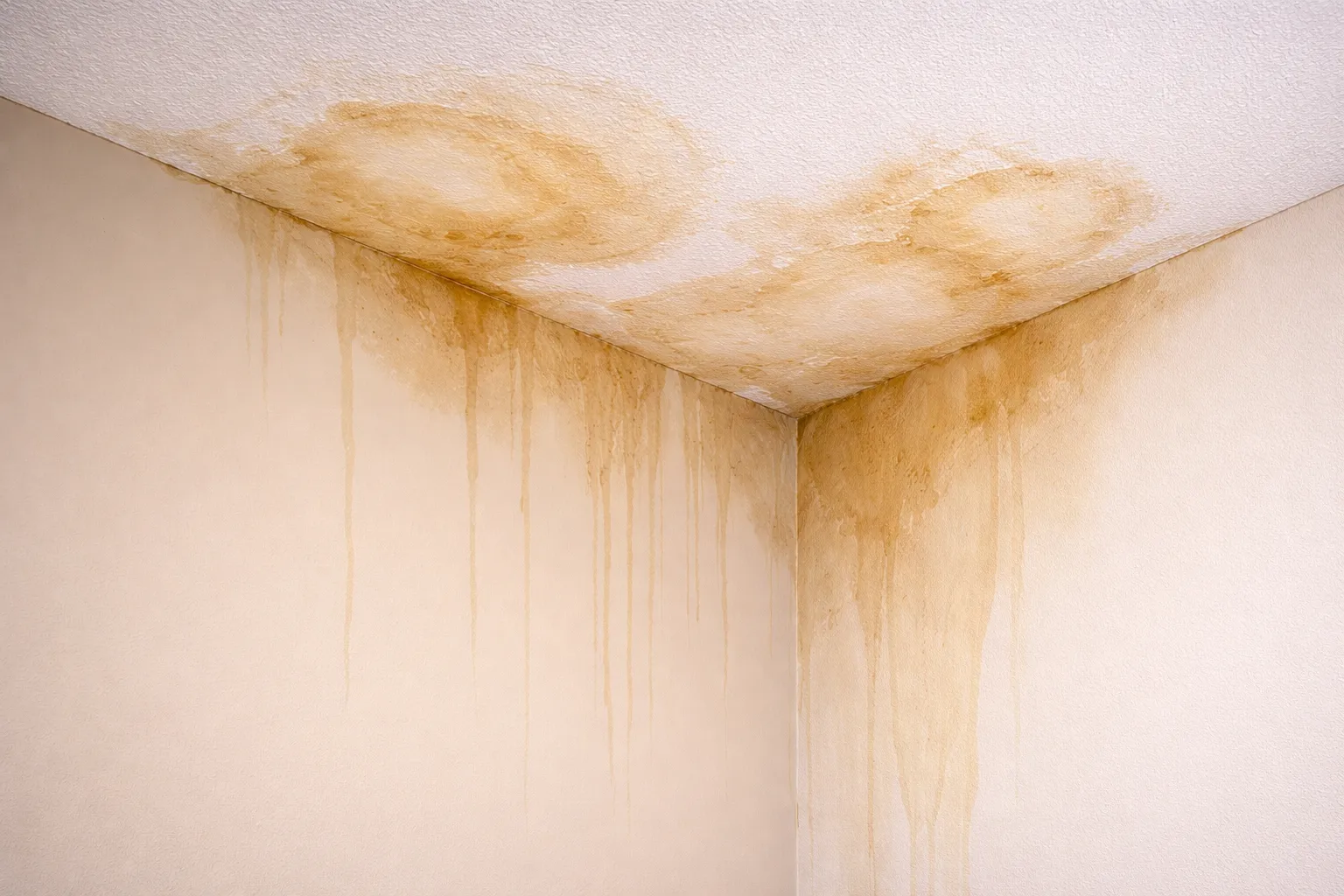 Water stains on walls or ceilings